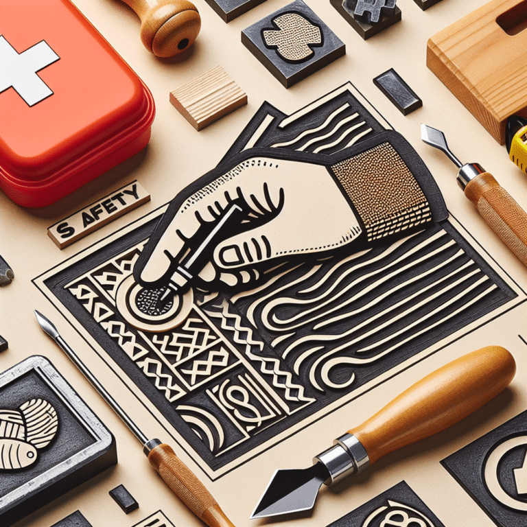 Safely Carving Small Details in Linoleum