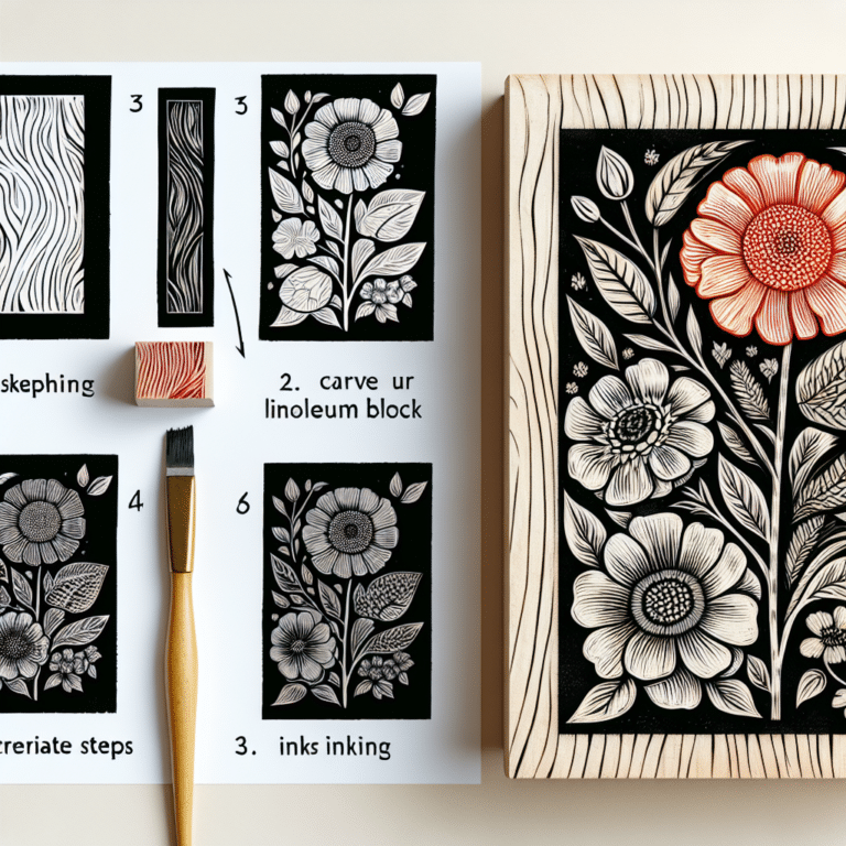 Step-by-Step Tutorial: Floral Linocut Designs