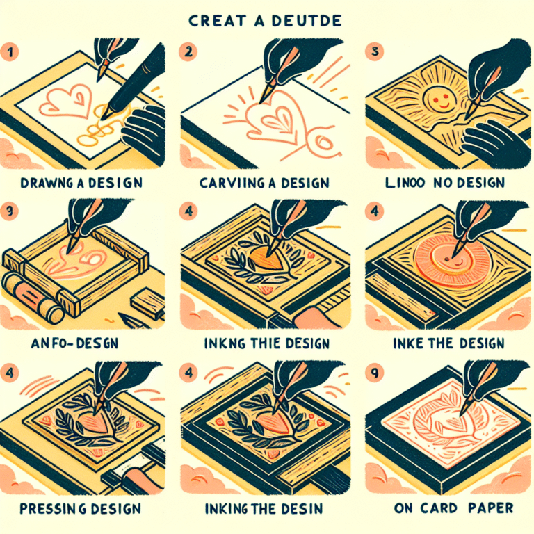 Step-by-Step Guide to Linocut Greeting Cards