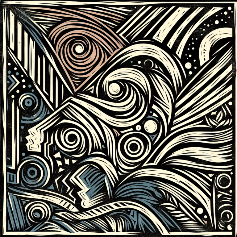 Small-scale Abstract Linocut Projects