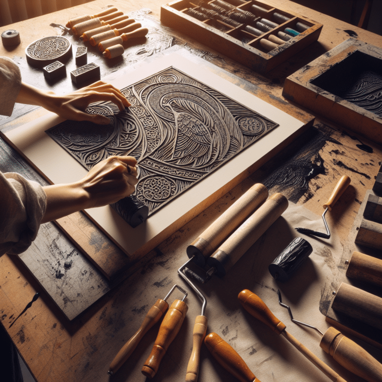 Mastering the Technique of Inking Linoleum Prints