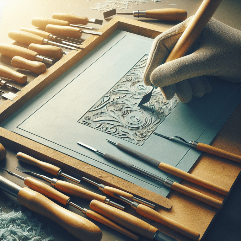 Safe Carving: Adding Small Details to Linoleum Art