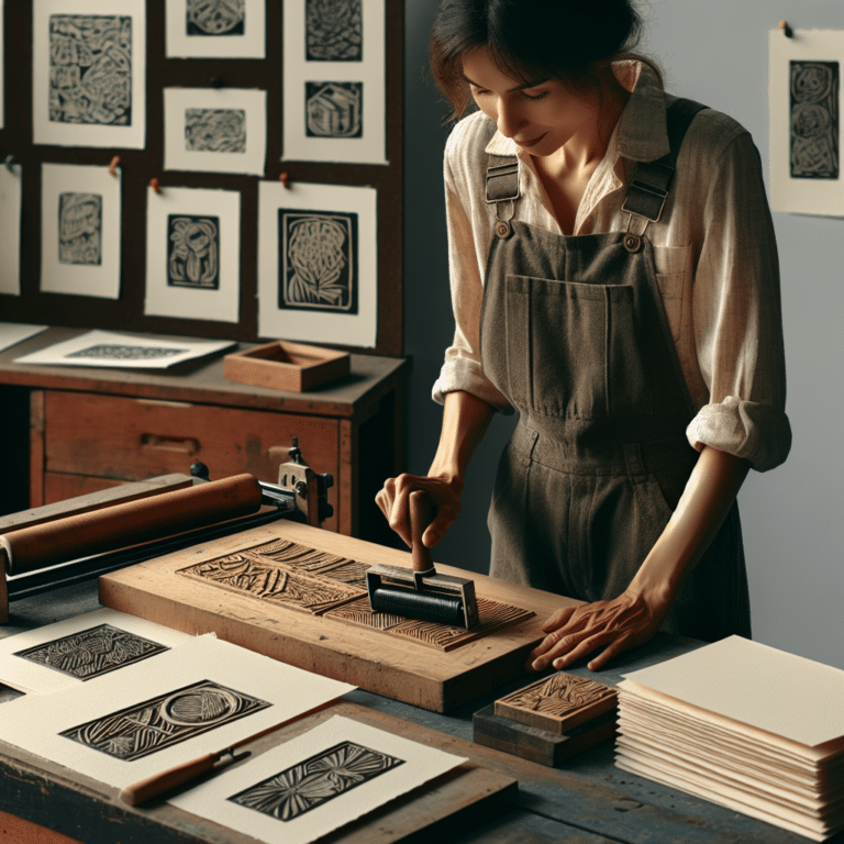  "Creating a Linocut Print Portfolio for Practice