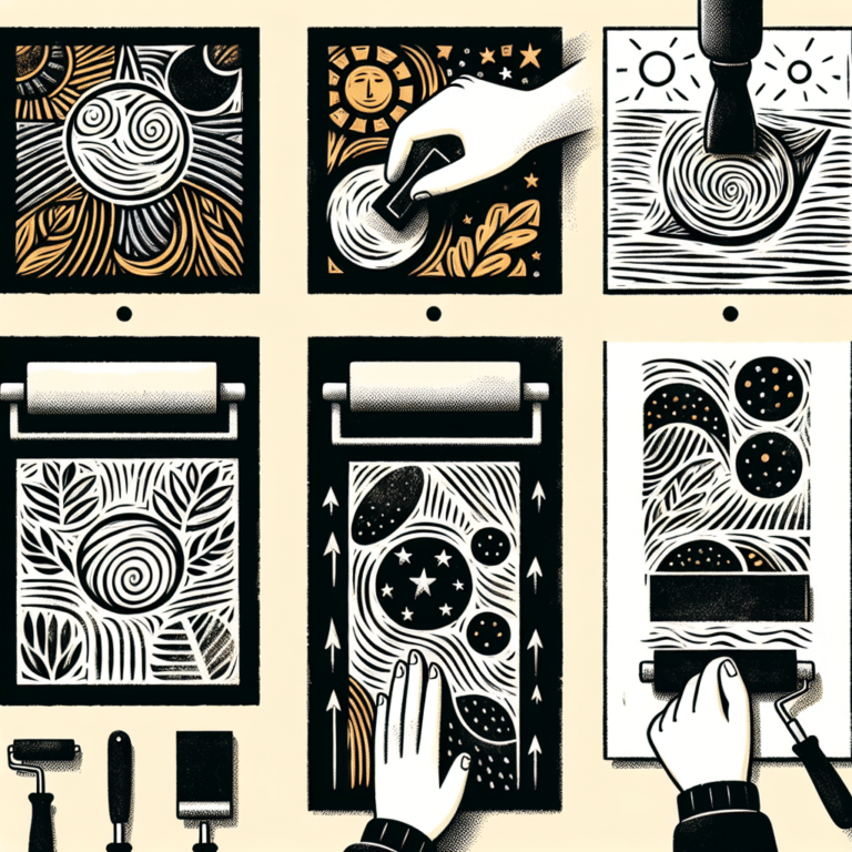 DIY Wall Art with Simple Linocut Techniques