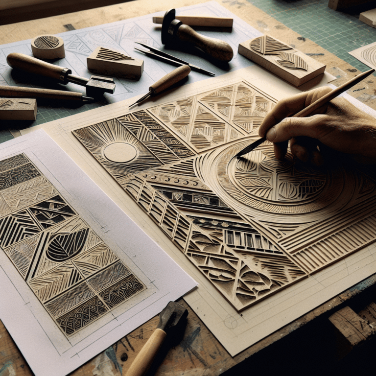 Transferring Designs onto Linoleum: A Step-by-Step Process