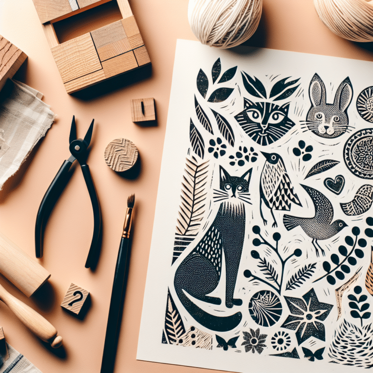 "Easy Animal-themed Linocut Prints