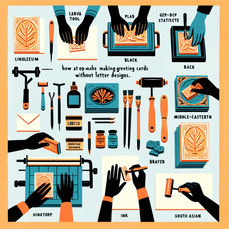 Step-by-step guide to making greeting cards using linocut