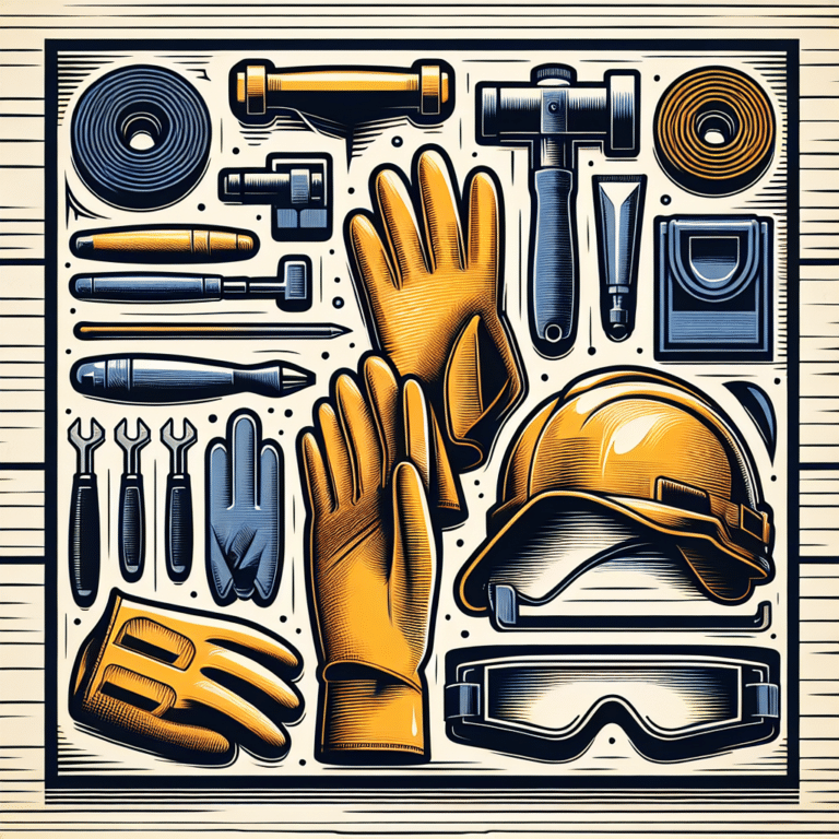 Protective Gloves and Safety Gear for Linocutting