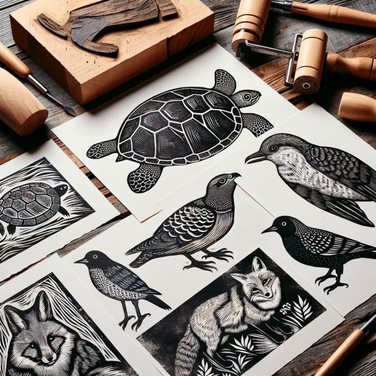 Easy Animal-Themed Linocut Prints for Beginners