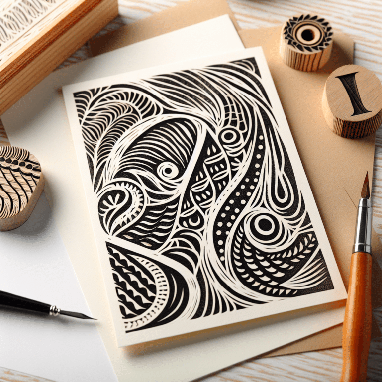 "Personalized Stationery Using Linocut Techniques